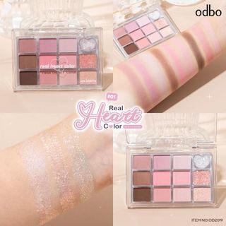 Bảng phấn mắt 12 ô Odbo Real Heart OD2019