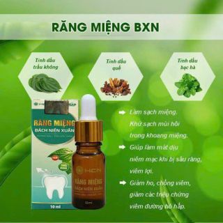 Răng Miệng Bách Niên Xuân Hộp 10ml ngừa viên lợi, nhiệt miệng, hơi thở thơm mát