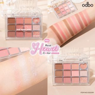 Bảng phấn mắt 12 ô Odbo Real Heart OD2019