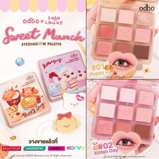 Bảng Mắt ODBO 9 Ô OD2024 Sweet Munch Eyeshadow Palette Puppy Day_Kitten Day giá sỉ