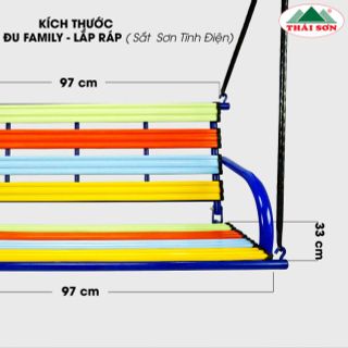 Xích Đu LẮP RÁP Thái Sơn - Chất Liệu Sắt Sơn Tĩnh Điện, vận chuyển dễ dàng