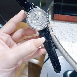 ĐỒNG HỒ NAM NỮ SIÊU CẤP VACHEROON DÂY DA MẶT PHỦ KÍN ĐÁ XOÀN 8