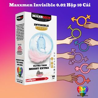 Bao cao su size 49mm Maxxmen Invisible 002, công nghệ NHẬT BẢN cực siêu mỏng NHIỀU GEL, hương hoa anh đào cho LGBT, Gay giá sỉ