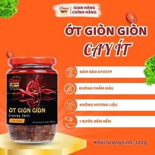 Ớt Giòn Giòn Cay Ít (Thương Hiệu Chay Ngon Hùng Phát ) Hương Vị: Ít Cay, Giòn 320G giá sỉ