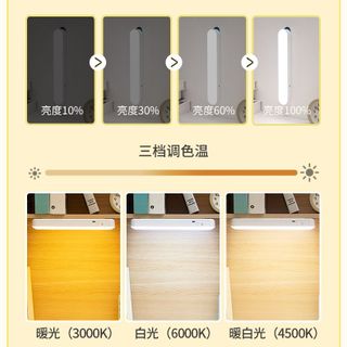 Đèn học tích điện dán tường từ tính, 3 chế độ ánh sáng, bảo vệ mắt