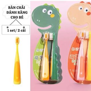 SET 2 BÀN CHẢI ĐÁNH RĂNG CHO BÉ HÌNH KHỦNG LONG giá sỉ