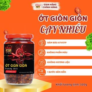 Ớt Giòn Giòn Cay Nhiều (Thương Hiệu Chay Ngon Hùng Phát ) Hương Vị: Cay, Giòn 320G giá sỉ