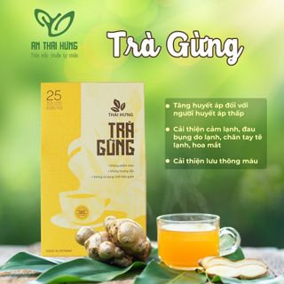 Trà Gừng THÁI HƯNG (Hộp 25 túi lọc x 5g) hỗ trợ tiêu hoá, giúp làm ấm cơ thể