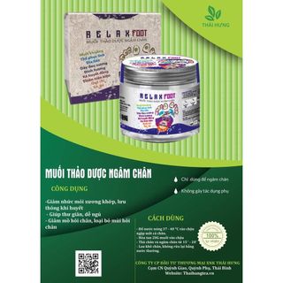 Muối Ngâm Chân Thảo Dược Relax Foot Thái Hưng - 400gr hỗ trợ ngủ ngon, giảm nhức mỏi, hết hôi chân