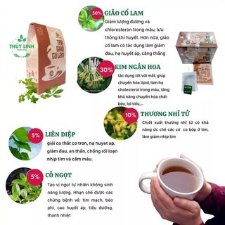 Trà túi lọc Giảo Cổ Lam THÁI HƯNG Ổn định huyết áp, giảm mỡ máu, phòng xơ vữa mạch máu, giảm cân