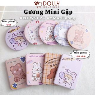 Gương Mini 2 Mặt Vuông Tròn