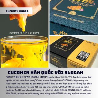 Tinh Chất Nghệ Nano Curcumin Nghệ Đông Trùng CUCOMIN Hàn Quốc loại 105 Tuýp × 2g Tặng Túi Đựng Và Bình Pha Nước 350ml