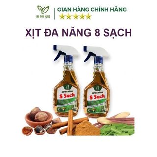 Xịt đa năng thảo dược 8 sạch An Thái Hưng, kháng khuẩn, làm sạch, khử mùi, xua đuổi côn trùng
