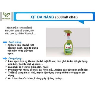 Xịt đa năng thảo dược 8 sạch An Thái Hưng, kháng khuẩn, làm sạch, khử mùi, xua đuổi côn trùng