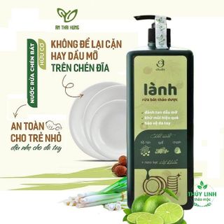 Nước rửa chén, bát hữu cơ sinh học Thảo dược AN THÁI HƯNG 1,25L an toàn, hiệu quả, bảo vệ da tay giá sỉ