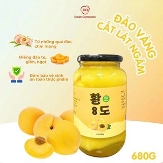 Đào vàng ngâm Hàn Quốc hũ 680g giá sỉ