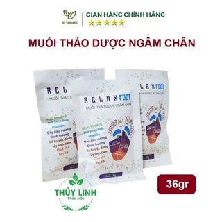 Muối ngâm chân thảo dược Relax Foot Thái Hưng Túi 36g hỗ trợ ngủ ngon, giảm nhức mỏi, hết hôi chân