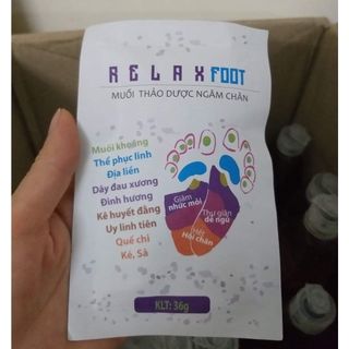 Muối ngâm chân thảo dược Relax Foot Thái Hưng Túi 36g hỗ trợ ngủ ngon, giảm nhức mỏi, hết hôi chân