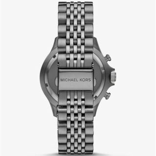 ĐỒNG HỒ NAM CAO CẤP M KORS 8727 CHONOGRAP DÂY THÉP ĐEN MẶT XANH NAVY 2