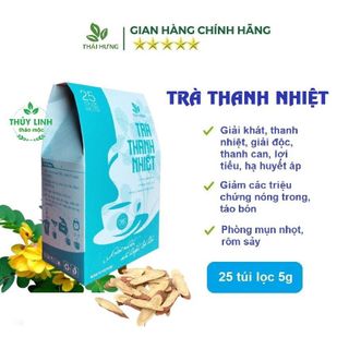 Trà THANH NHIỆT THÁI HƯNG - Giải nhiệt, mát huyết, lợi tiểu - 25 túi lọc x 10g