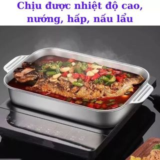 KHAY INOX ĐA NĂNG NẤU LẨU CÓ TAY CẦM giá sỉ