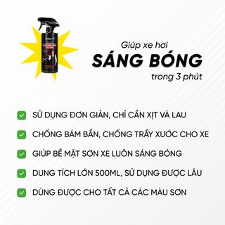 Chai Phủ Bóng Nano Cho Sơn Xe Ô Tô, Xe Máy Chống Bám Bụi Bẩn