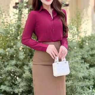 SƠ MI CƠ BẢN TAY DÀI AB0391