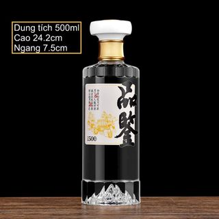 Chai Hibiki cao đáy núi nắp bi xanh và trắng dung tích 500ml M89