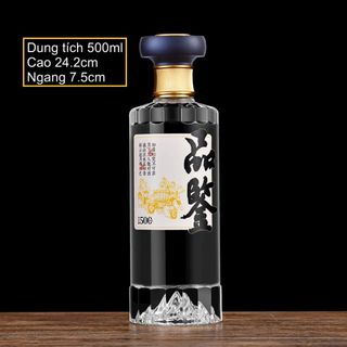 Chai Hibiki cao đáy núi nắp bi xanh và trắng dung tích 500ml M89