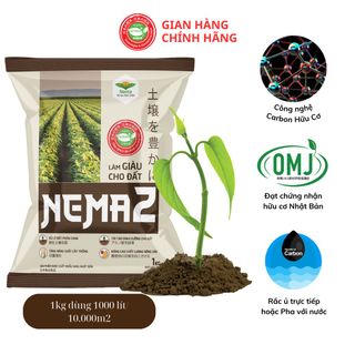 Phân bón hữu cơ Carbon NEMA 2 khử chua hạ phèn, làm giàu cho đất, nâng cao chất lượng nông sản (loại 1kg quy mô 1ha) giá sỉ