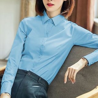 ÁO SƠ MI TAY DÀI BIG SIZE CHIẾT EO AB0480