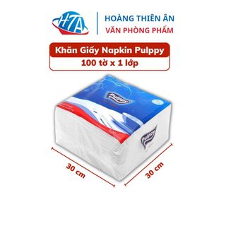 Khăn ăn 33x33cm Pulppy napkin 1 lớp