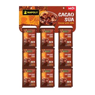 Cacao sữa hoà tan 6in1 Napoli 22g/gói - Bổ sung Mầm Lúa Mạch và Cafe Moka