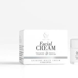 Kem dưỡng trắng ngăn ngừa lão hoá mờ thâm sạm - SALLY WHITE - FACIAL CREAM 25GR