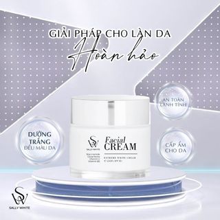 Kem dưỡng trắng ngăn ngừa lão hoá mờ thâm sạm - SALLY WHITE - FACIAL CREAM 25GR