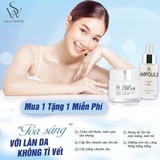 Kem dưỡng trắng ngăn ngừa lão hoá mờ thâm sạm - SALLY WHITE - FACIAL CREAM 25GR
