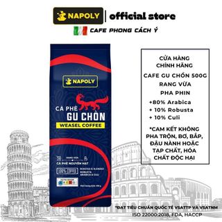 Cà Phê Gu Ch.ôn sạch nguyên chất hảo hạng Napoly Coffee 500g/túi giá sỉ