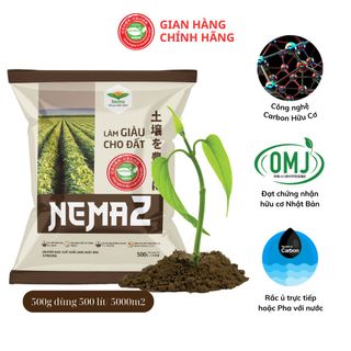 Phân bón hữu cơ Carbon NEMA 2 khử chua hạ phèn, làm giàu cho đất, nâng cao chất lượng nông sản (loại 0,5KG dùng cho 5000m2) giá sỉ