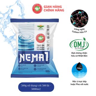 Phân bón hữu cơ Carbon NEMA 1 xử lý mùi hôi chuồng trại, nước thải chăn nuôi (loại 0,5kg quy mô 5000m2 ) giá sỉ