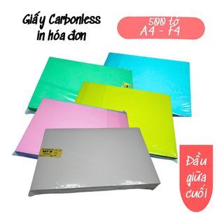 Giấy Carbonless in hóa đơn A4-F4 giấy Oji Thái Lan 500 tờ/ream