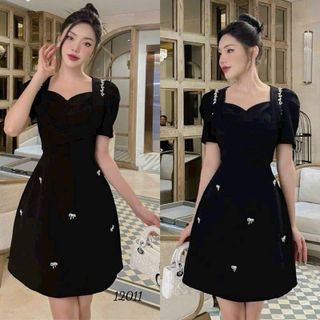 Đầm dự tiệc sang trọng bigsize cao cấp thiết kế dáng xòe đẹp, chất liệu chéo hàn cao cấp, ko co giãn D13
