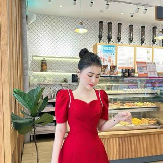 Đầm dự tiệc sang trọng bigsize cao cấp thiết kế dáng xòe đẹp, chất liệu chéo hàn cao cấp D14