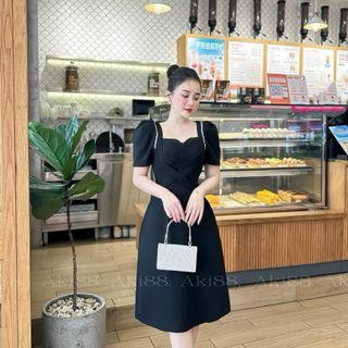 Đầm dự tiệc sang trọng bigsize cao cấp thiết kế dáng xòe đẹp, chất liệu chéo hàn cao cấp D14