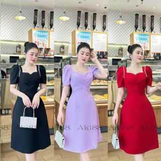 Đầm dự tiệc sang trọng bigsize cao cấp thiết kế dáng xòe đẹp, chất liệu chéo hàn cao cấp D14