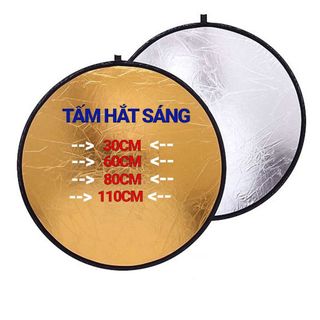 Tấm Hắt Sáng 2in1 Tròn KT 30-110cm - Miếng Bạt Phản Quang Chụp Ảnh & Quay Phim Studio