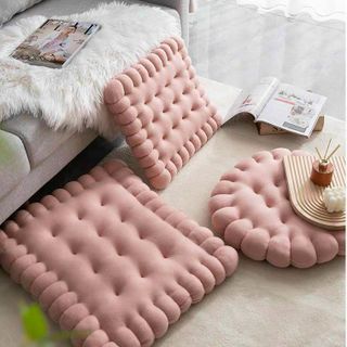 Bệt ngồi bệt hình bánh quy chất liệu nỉ nhung cao cấp