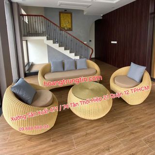 Sofa nhựa giả mây cao cấp bàn ghế cafe mây nhựa giá rẻ giá sỉ