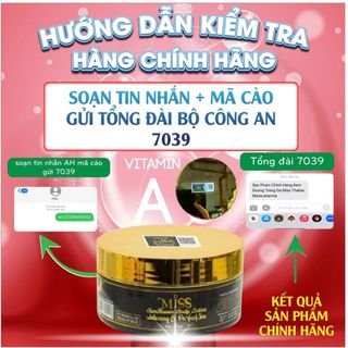 Kem Body Miss Thái Lan Dưỡng Trắng Da, Makeup Chống Nắng Hũ 170g ( hộp đen )