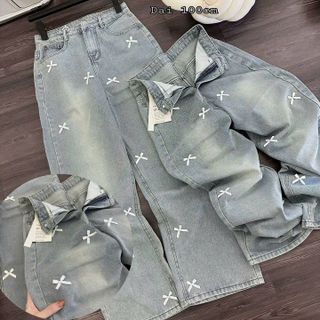 [SHOPPUMI] QUẦN JEAN SUÔNG ĐÍNH NƠ SML PUMI 16197 giá sỉ