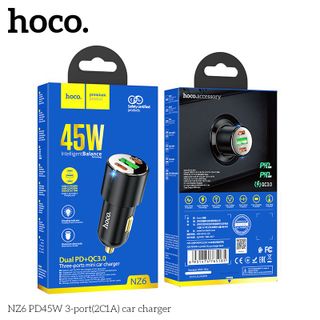 Cóc sạc xe hơi 45w Hoco NZ6 giá sỉ